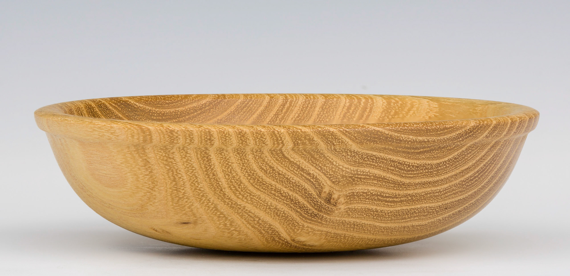 Black Locust Round Bottom Bowl - Diameter: 6 1/16 inches, Height: 1 5/8 inches (K41)