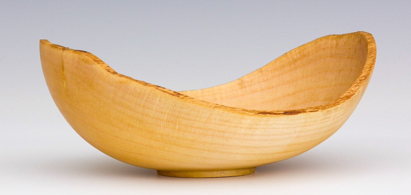 Plum Natural Edge Bowl - Diameter:  6 inches, Height:  2 1/4 inches (F120)