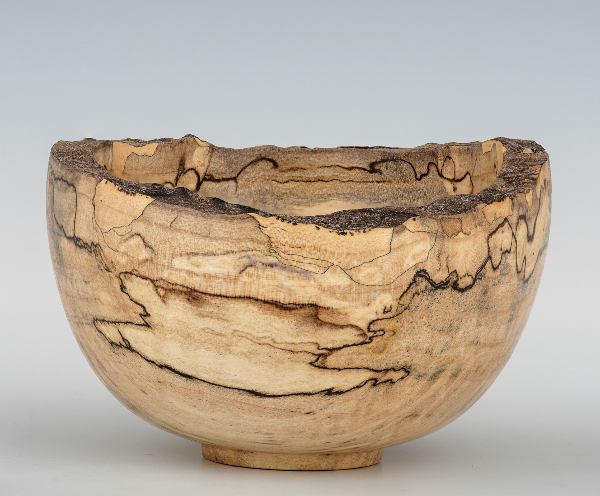 Maple Natural Edge Bowl - Diameter: 4 1/8 inches, Height: 2 1/2 inches (B96)