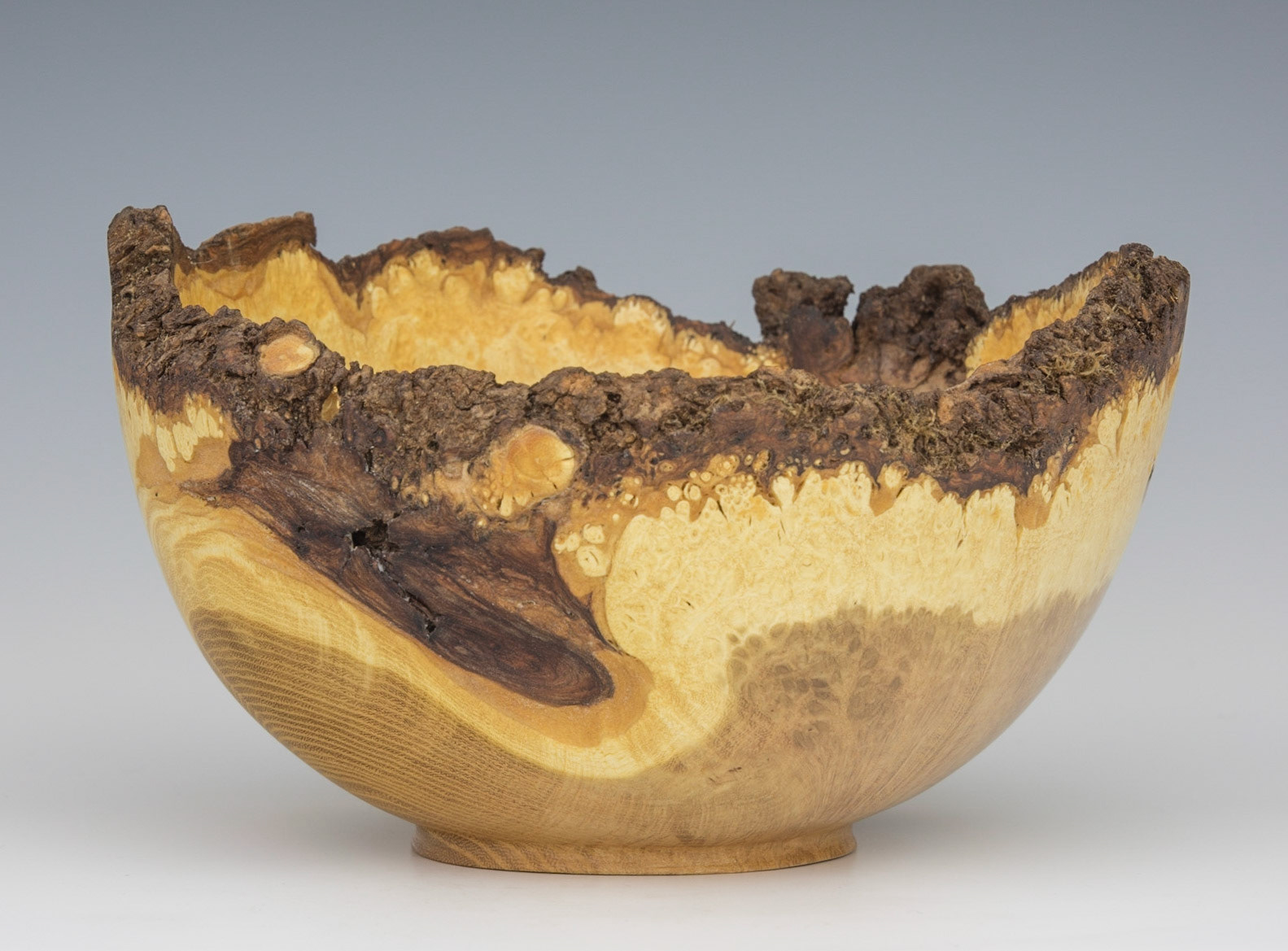 Black Locust Natural Edge Bowl - Diameter: 6 3/4 inches, Height: 4 inches (B42)