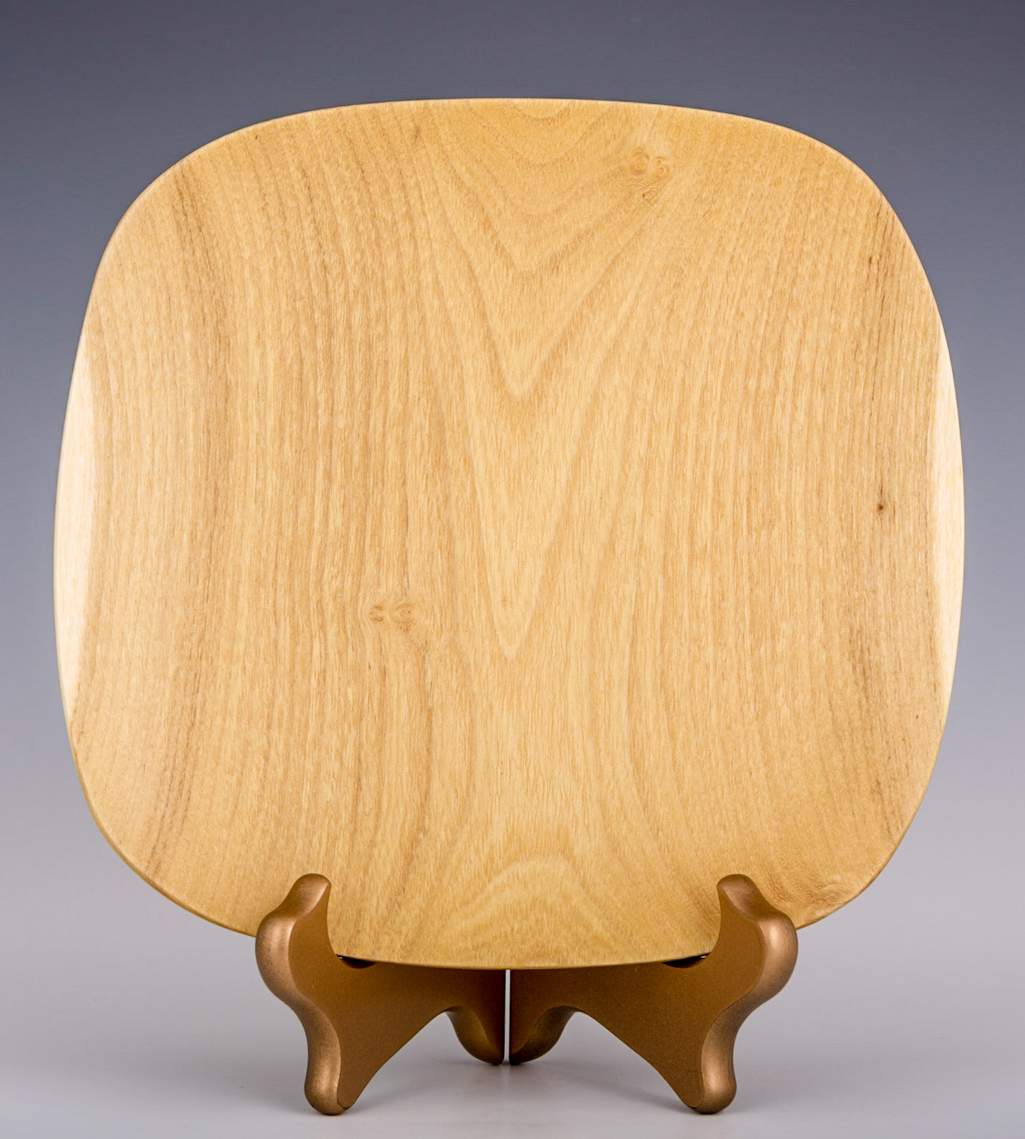 Black Locust Platter - Length: 7 3/4 inches, Width: 7 1/2 inches, Height: 7/8 inches (K64)