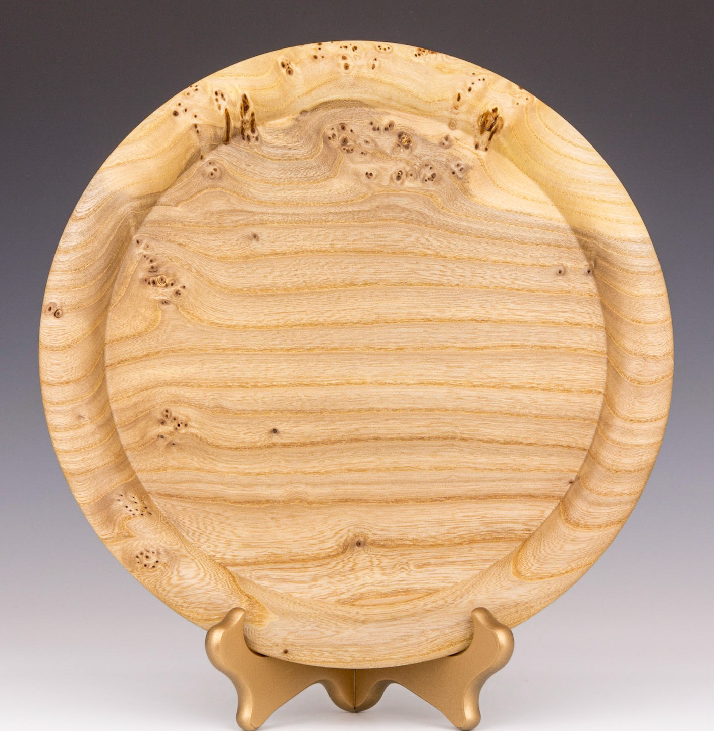 Elm Platter - Diameter: 10 5/8 inches, Height: 13/16 inches (C43)