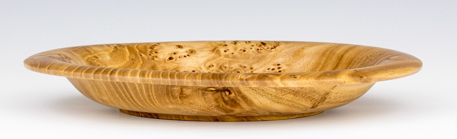 Elm Wide Rimmed Bowl - Diameter: 8 9/16 inches, Height: 1 1/8 inches (C27)