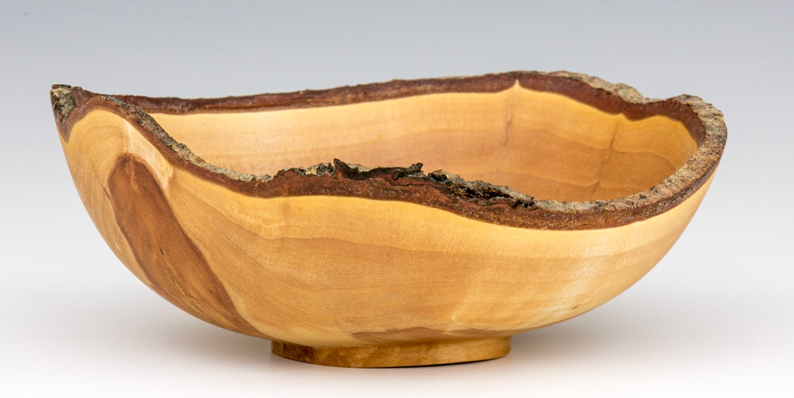 Plum Natural Edge Bowl - Diameter: 6 5/8 inches,  Height: 2 1/2 inches  (F19)