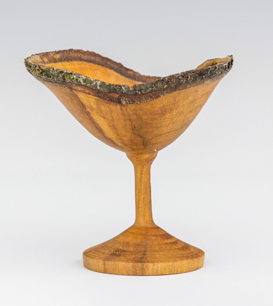 Plum Natural Edge Goblet - Diameter: 2 1/4 inches, Height: 2 1/4 inches (F63)