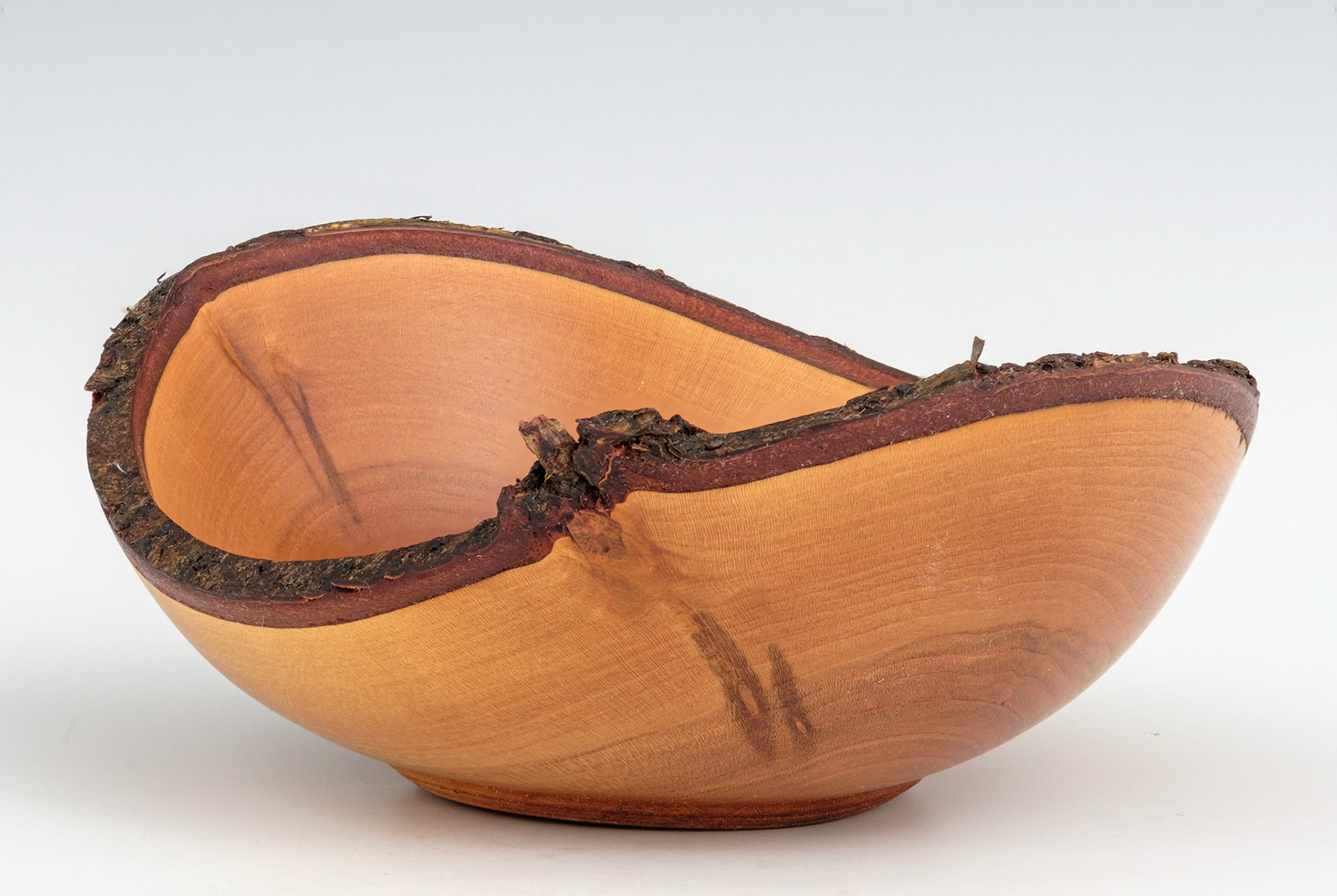 Plum Natural Edge Bowl - Diameter: 6 1/8 inches, Height: 2 1/4 inches (D123)