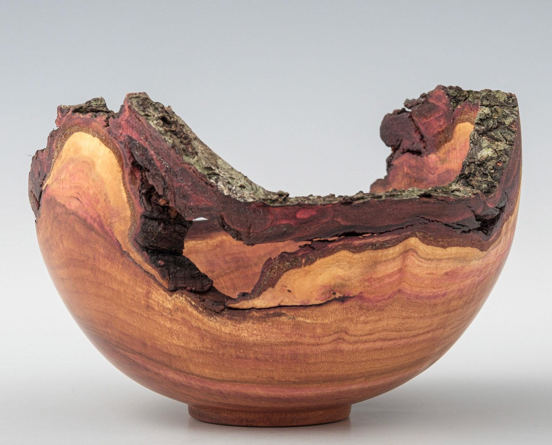 Plum Natural Edge Bowl - Diameter: 5 1/2 inches, Height: 3 3/4 inches (E124)