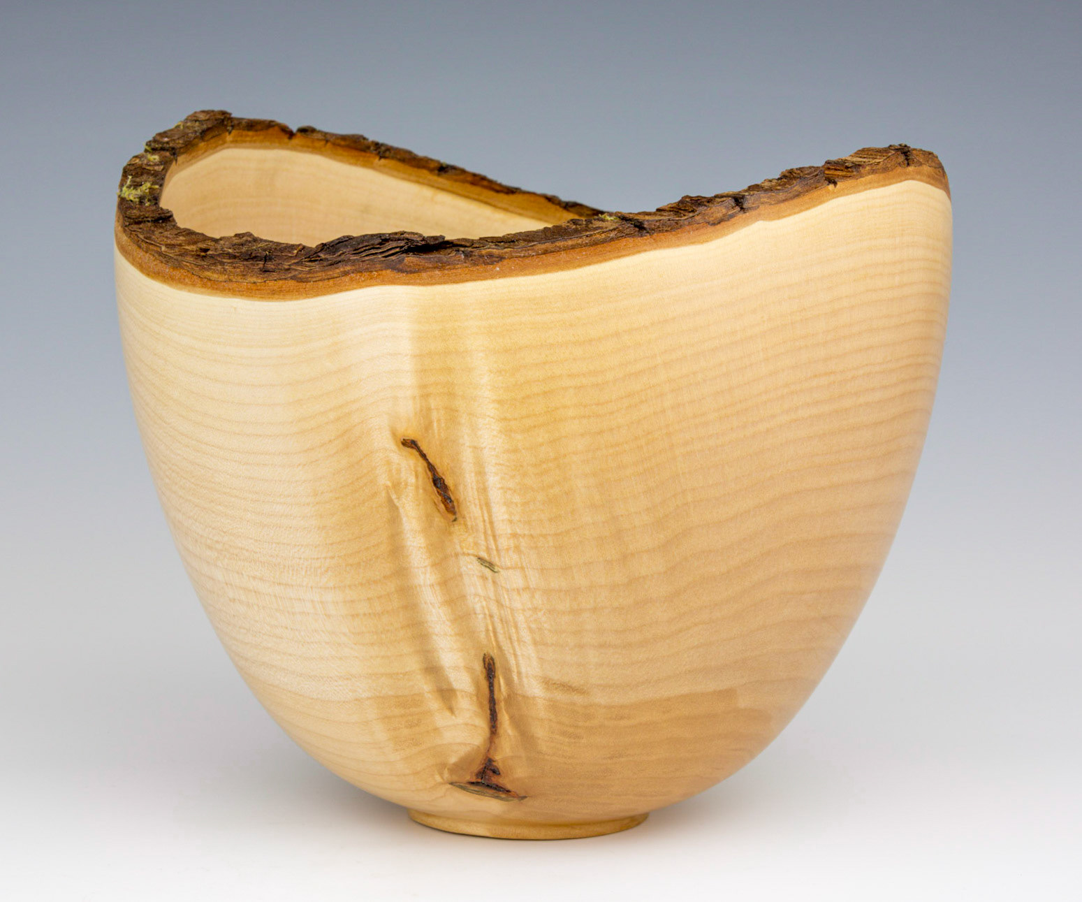 Maple Natural Edge Bowl - Diameter: 7 3/8 inches, Height: 6 1/8 inches (D14)