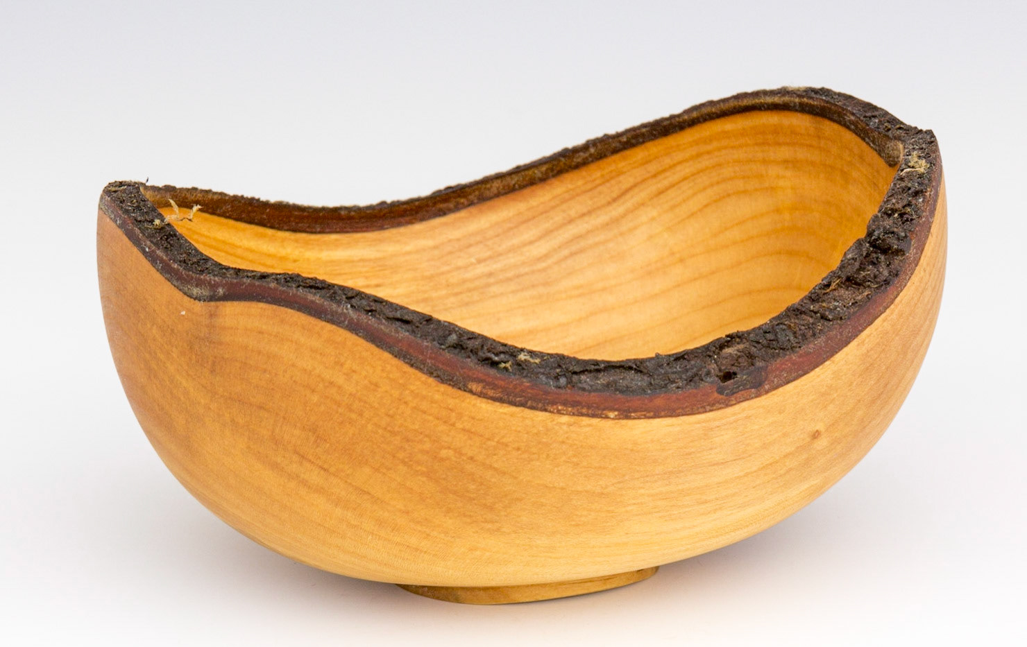Plum Natural Edge Bowl - Diameter: 5 inches, Height: 1 3/4 inches (F133)