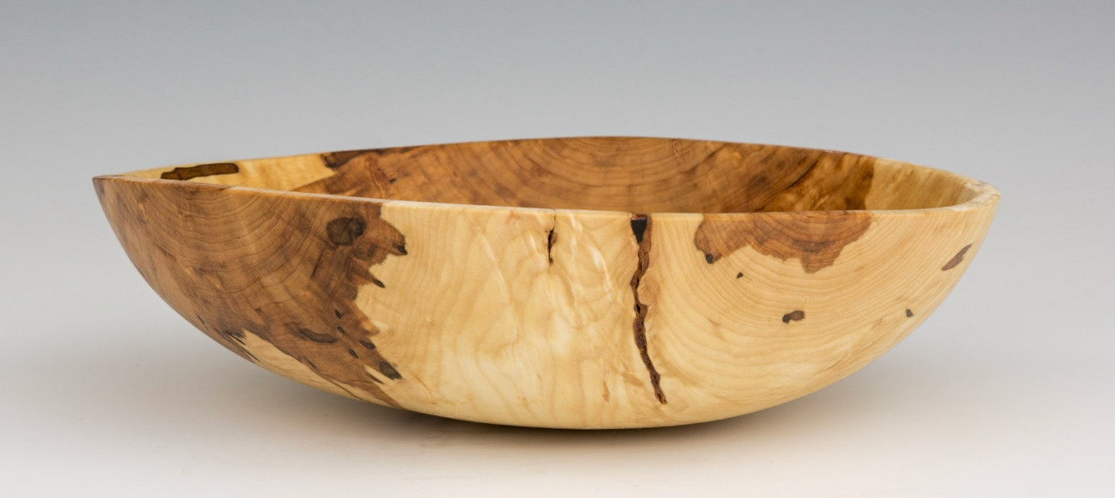 Ash Round Bottom Bowl - Diameter: 7 7/8 inches, Height: 2 1/8 inches (A56)