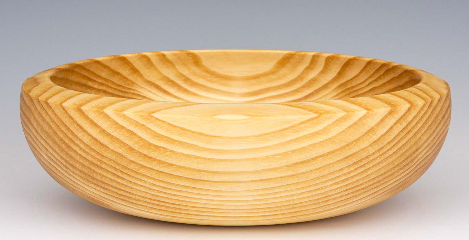 Douglas Fir Round Bottom Bowl - Diameter: 10 3/8 inches, Height: 3 3/8 inches (D5)
