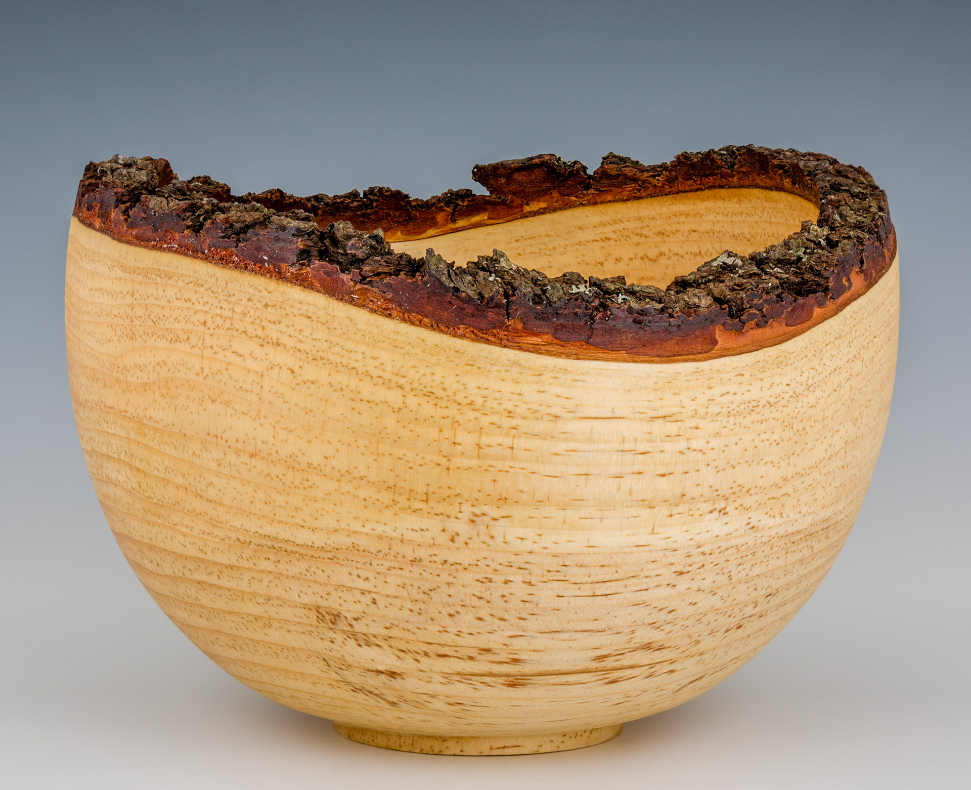 Pine Natural Edge Bowl - Diameter: 9 1/2 inches, Height: 6 1/2 inches (G35)