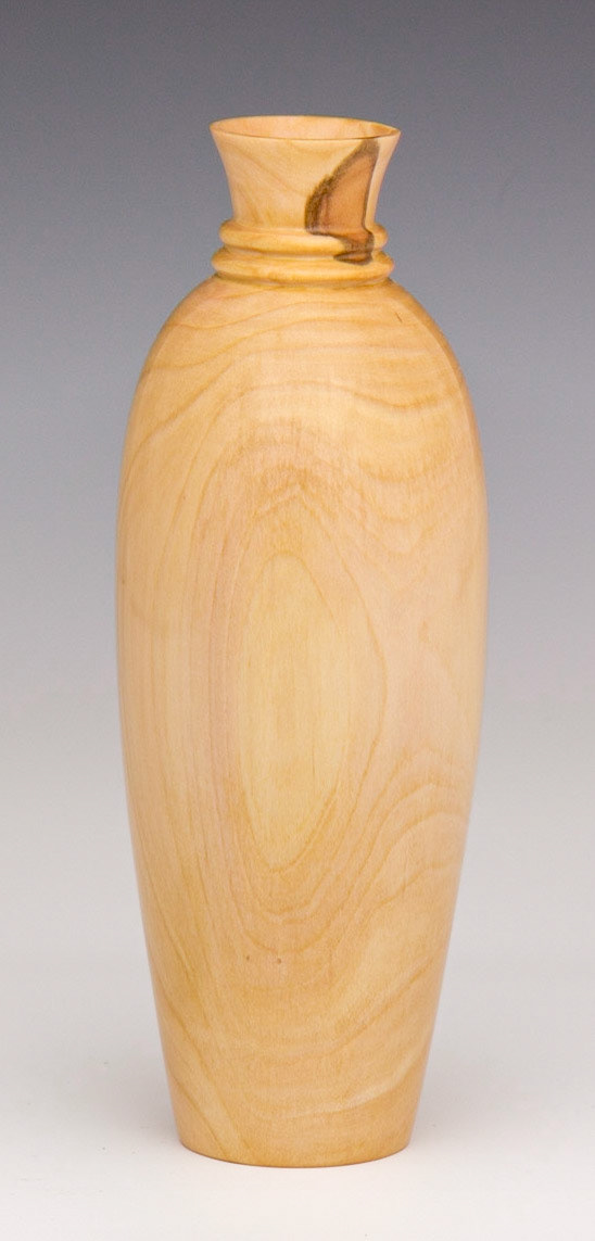 Plum Hollow Form - Diameter: 2 1/2 inches, Height: 7 3/8 inches (F75)
