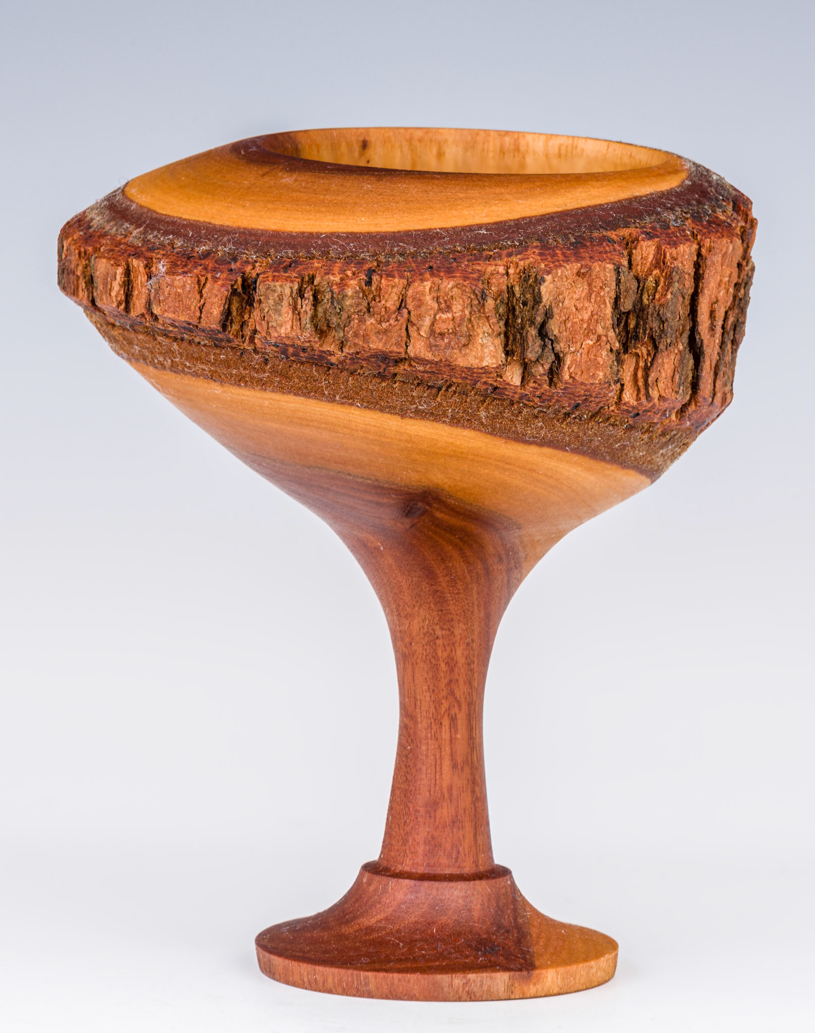 Iron Bark Eucalyptus Natural Edge Vessel - Diameter: 3 1/2 inches, Height: 4 1/8 inches  (A94)