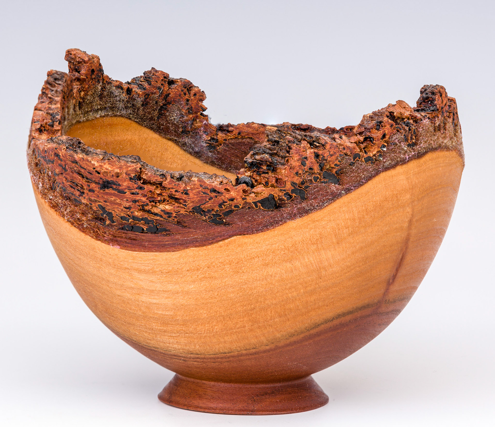 Iron Bark Eucalyptus Natural Edge Bowl - Diameter: 4 1/4 inches, Height: 3 1/4 inches (A85)