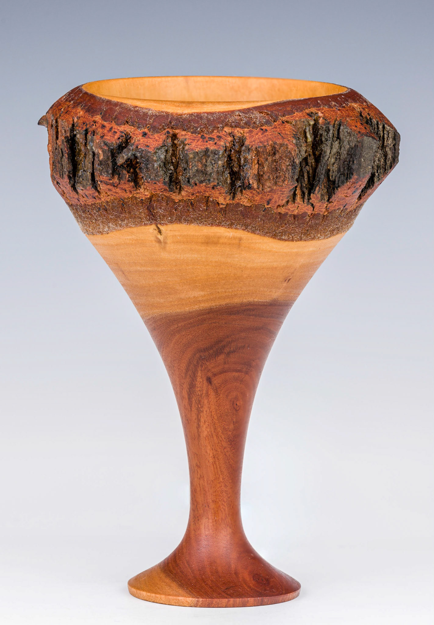 Iron Bark Eucalyptus Natural Edge Vessel - Diameter: 4 1/8 inches, Height: 5 3/4 inches  (A93)