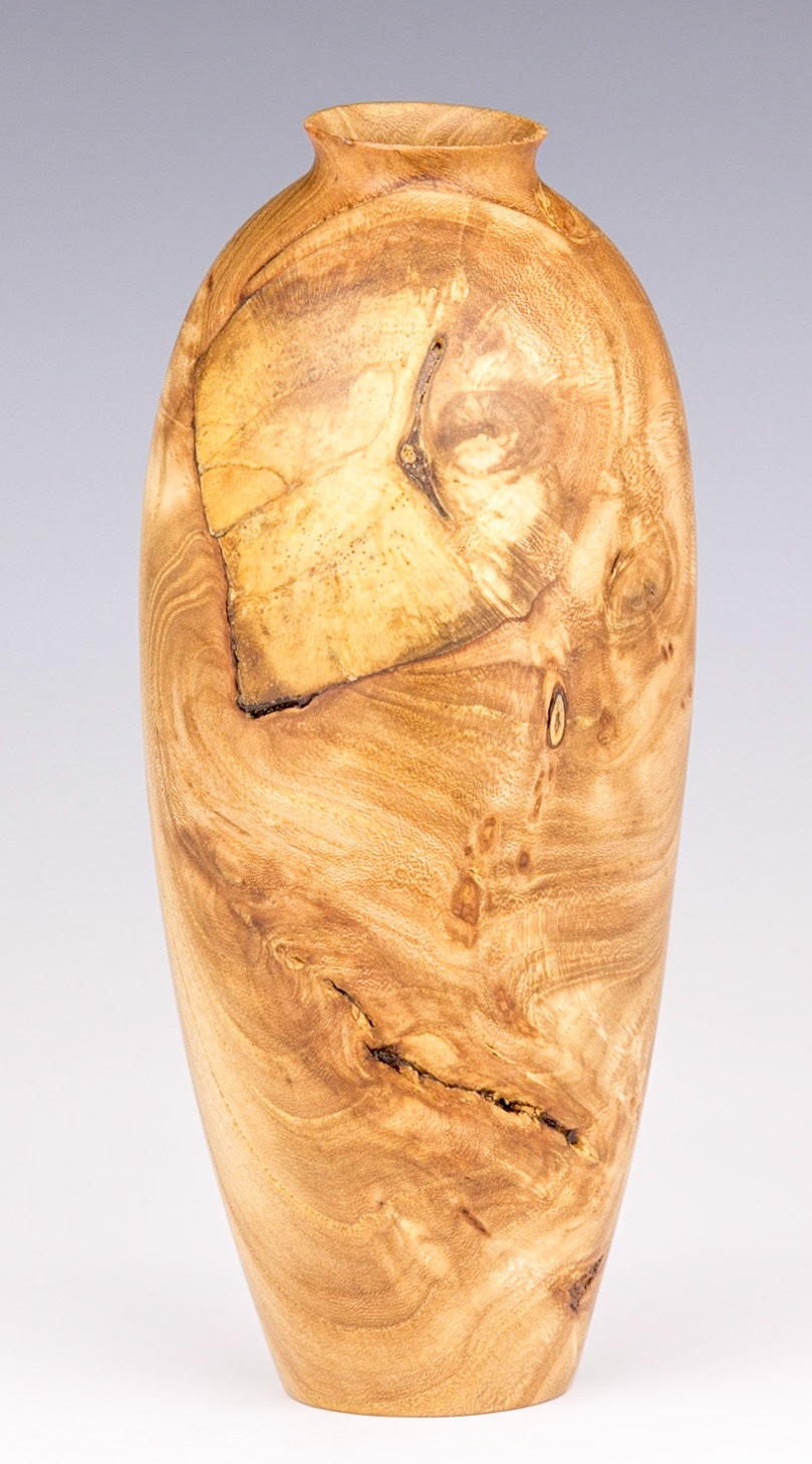 Elm Hollow Form - Diameter: 3 1/8 inches, Height: 7 1/8 inches (C46)