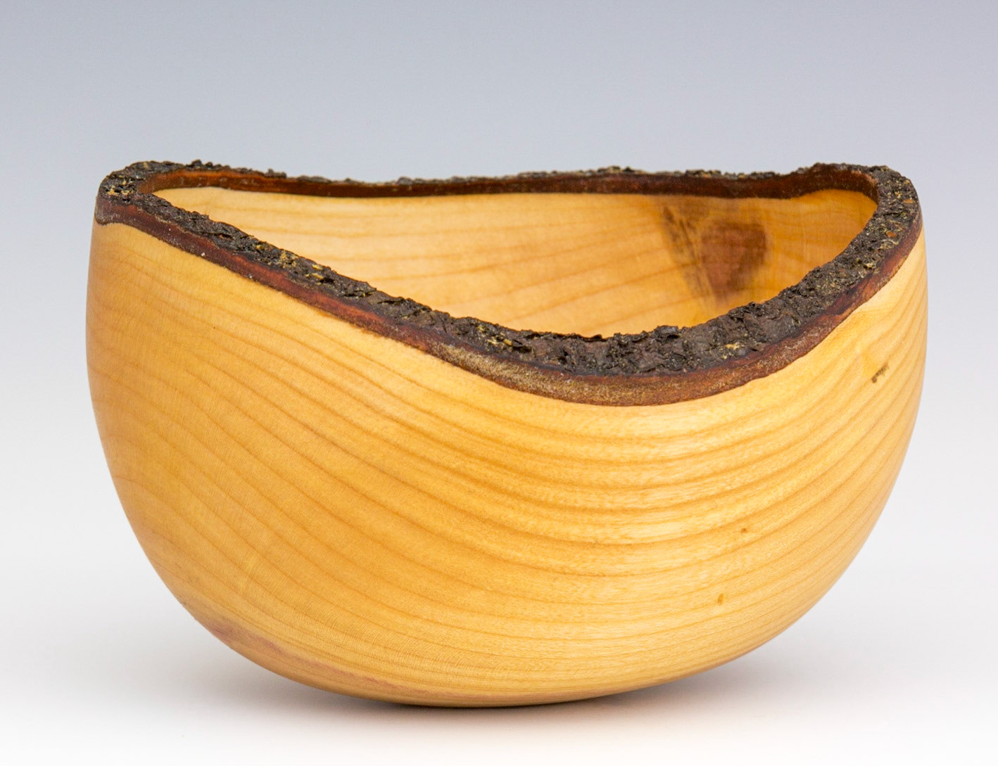 Plum Natural Edge Round Bottom Bowl - Diameter: 5 1/4 inches, Height: 3 inches (F134)