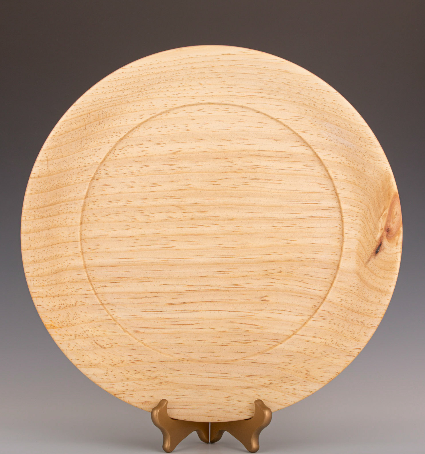 Pine Platter - Diameter: 14 3/8 inches, Height: 1 1/2 inches (G78)