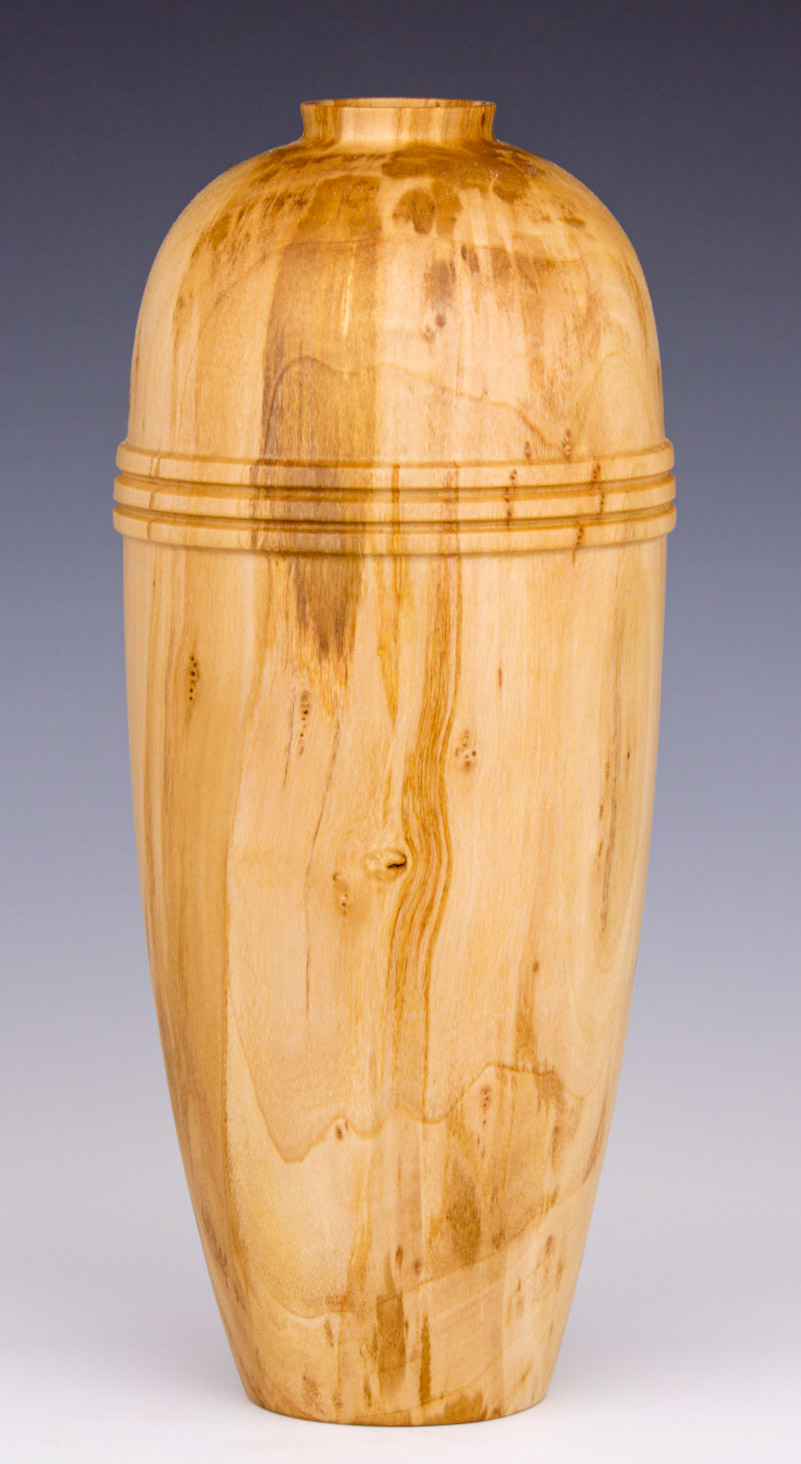 Pussy Willow Hollow Form - Diameter: 4 1/2 inches, Height: 9 3/4 inches (B26)