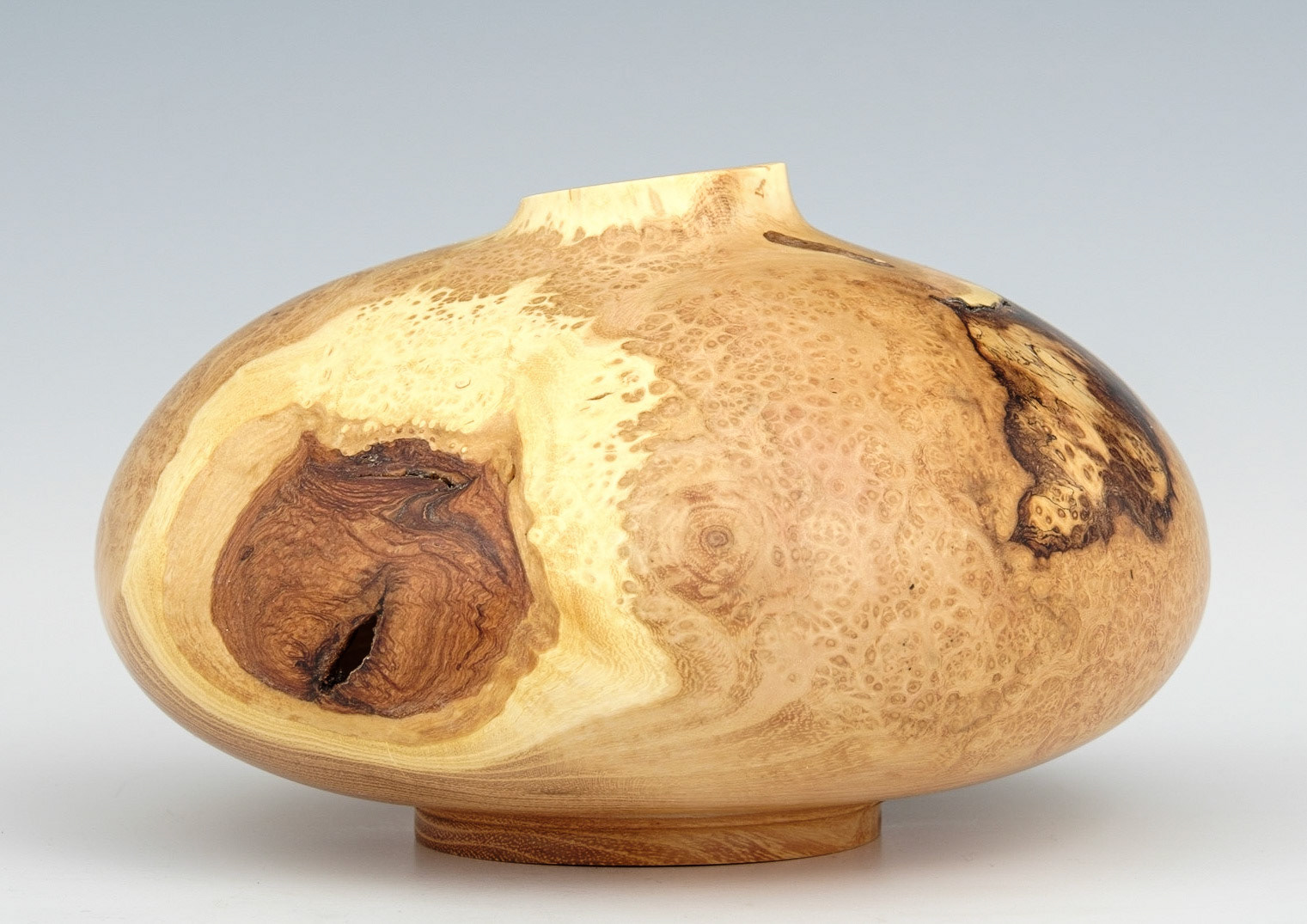 Black Locust Nartural Edge Hollow Form - Diameter: 5 7/8 inches, Height: 3 5/8 inches (D103)