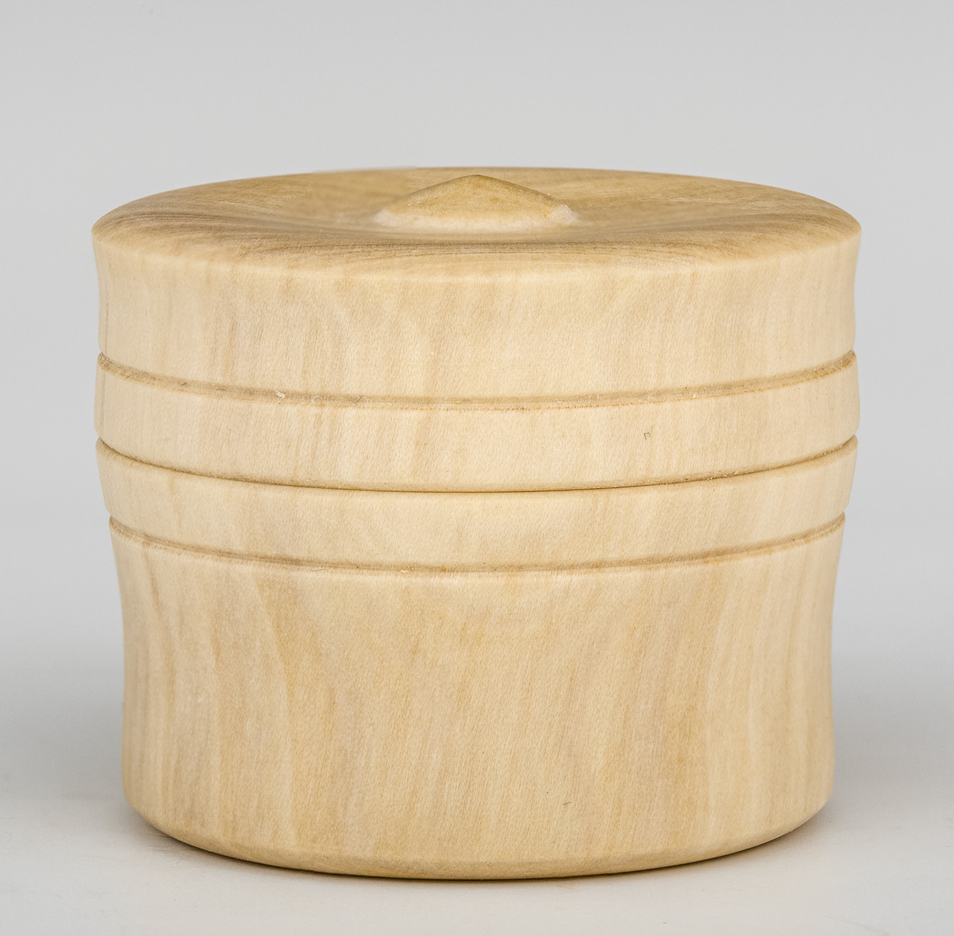 Madrone Lidded Box - Diameter: 1 13/16 inches, Height: 1 1/2 inches (C101)