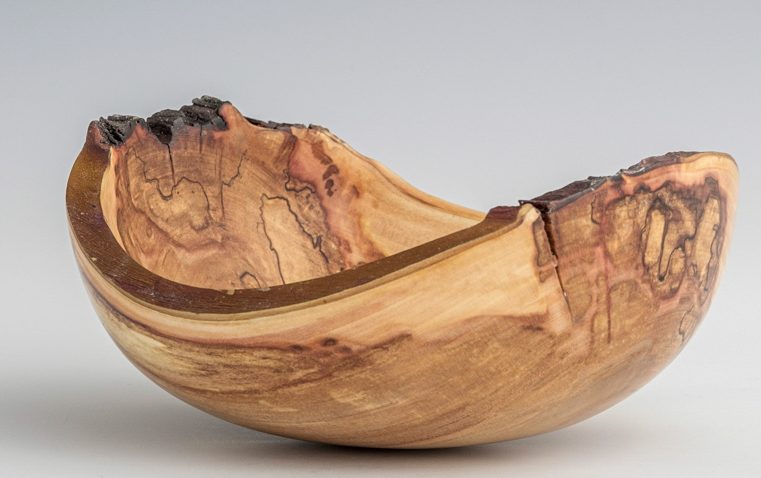 Madrone Round Bottom Natural Edge Bowl - Diameter: 6 1/2 inches, Height: 2 7/8 inches (E94)