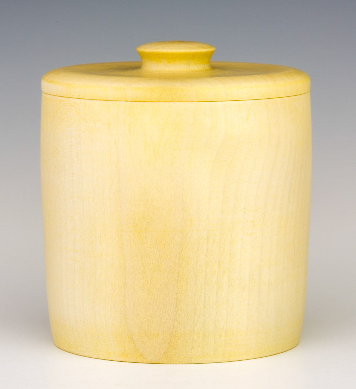 Holly Lidded Box - Diameter: 3 inches, Height: 3 3/8 inches (B83)