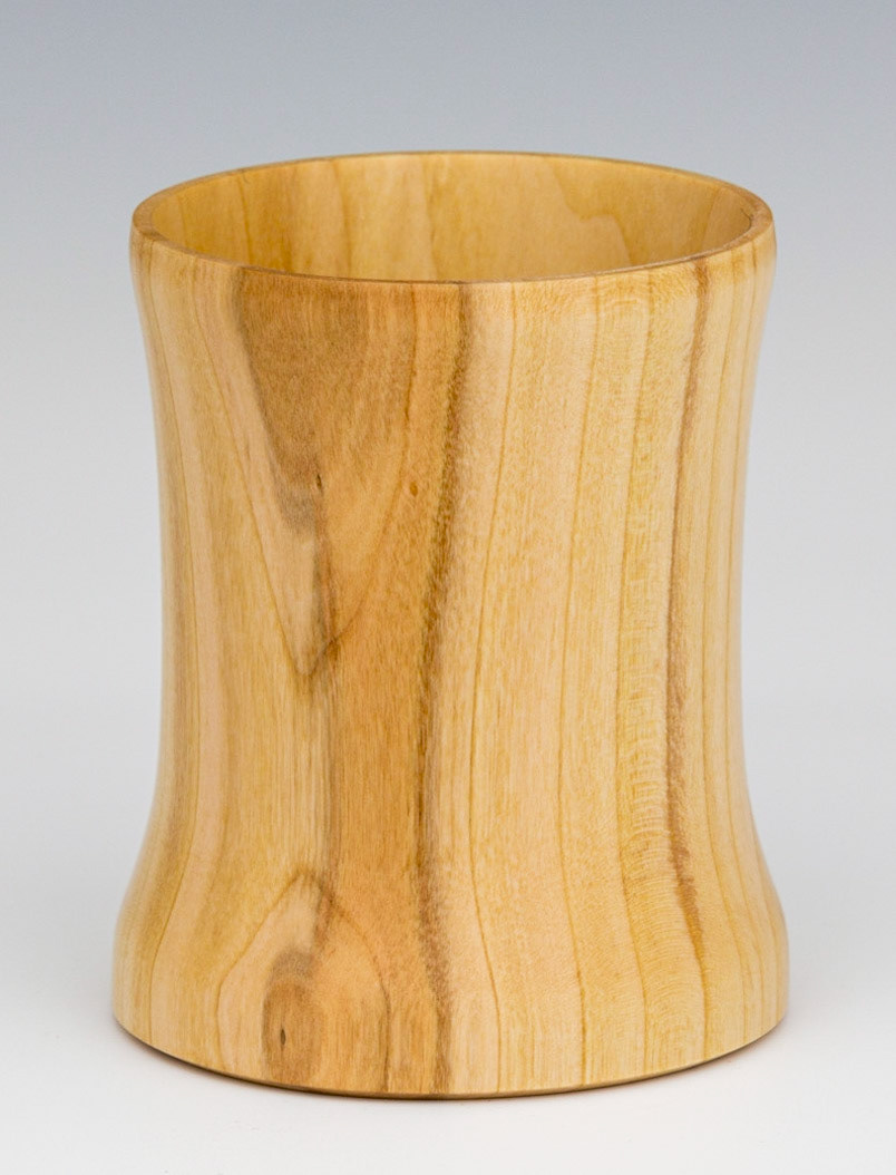 Plum Vessel - Diameter: 2 7/8 inches, Height: 3 1/2 inches (F83)