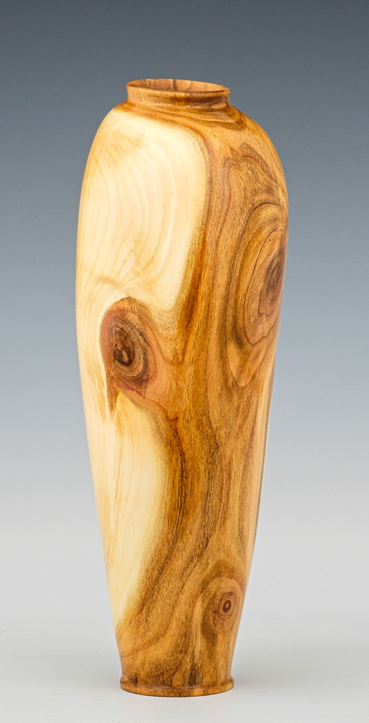 Cherry Hollow Form - Diameter: 2 3/4 inches, Height: 8 inches (J23)