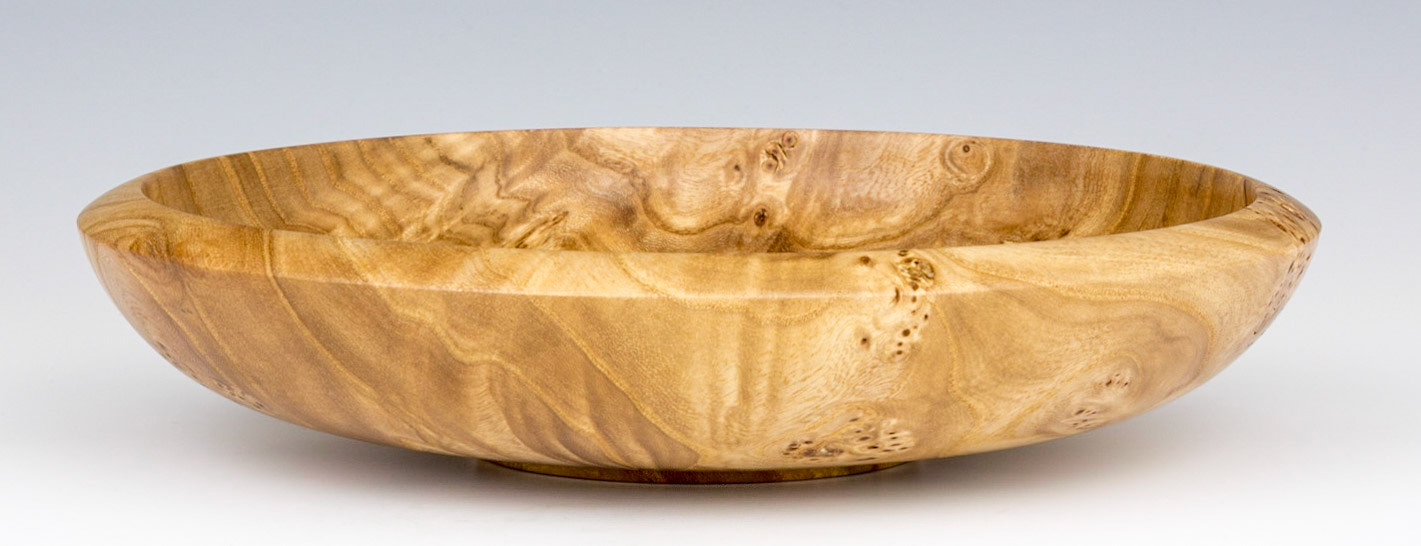 Elm Bowl - Diameter: 8 15/16 inches, Height: 1 7/8 inches (C19)