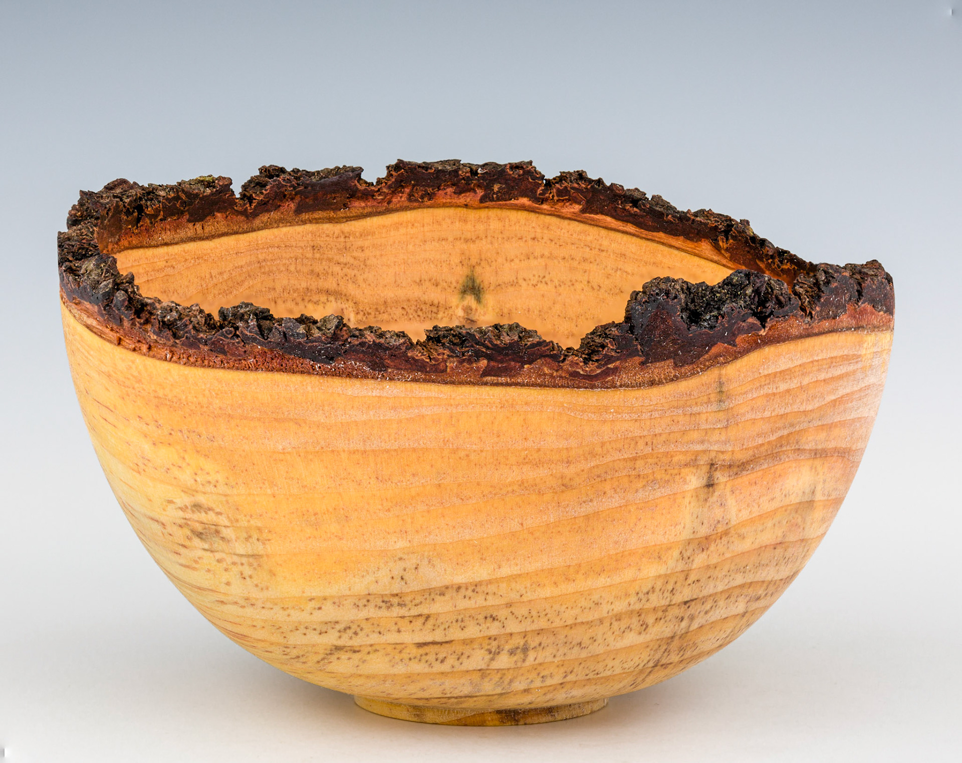 Pine Natural Edge Bowl - Diameter: 7 7/8 inches, Height: 4 1/2 inches (G32)