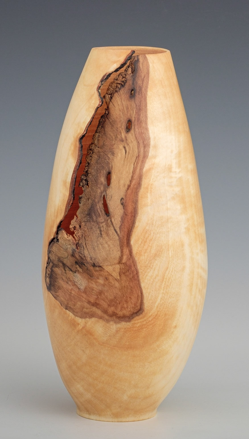Birch Hollow Form - Diameter: 4 1/4 inches, Height: 9 1/8 inches (J34)