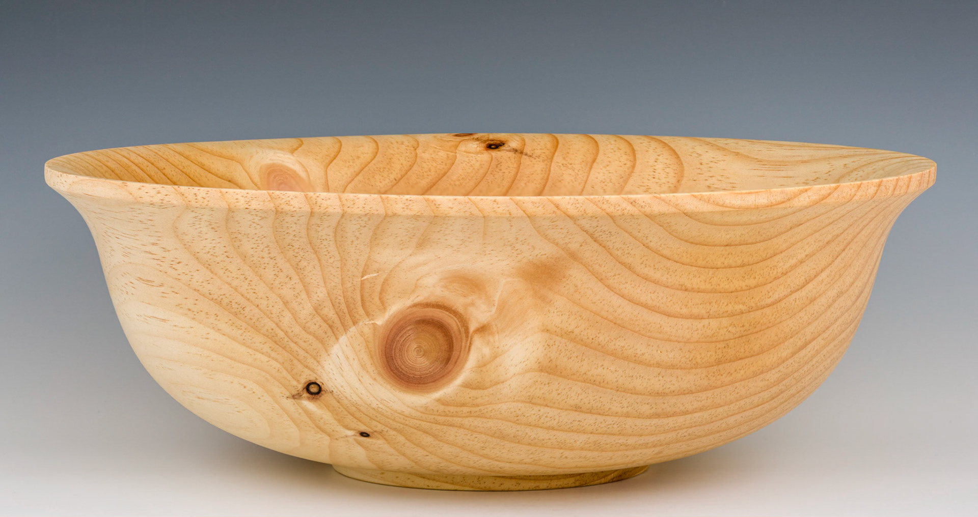 Pine Bowl - Diameter: 16 3/4 inches, Height: 5 3/4 inches (G64)