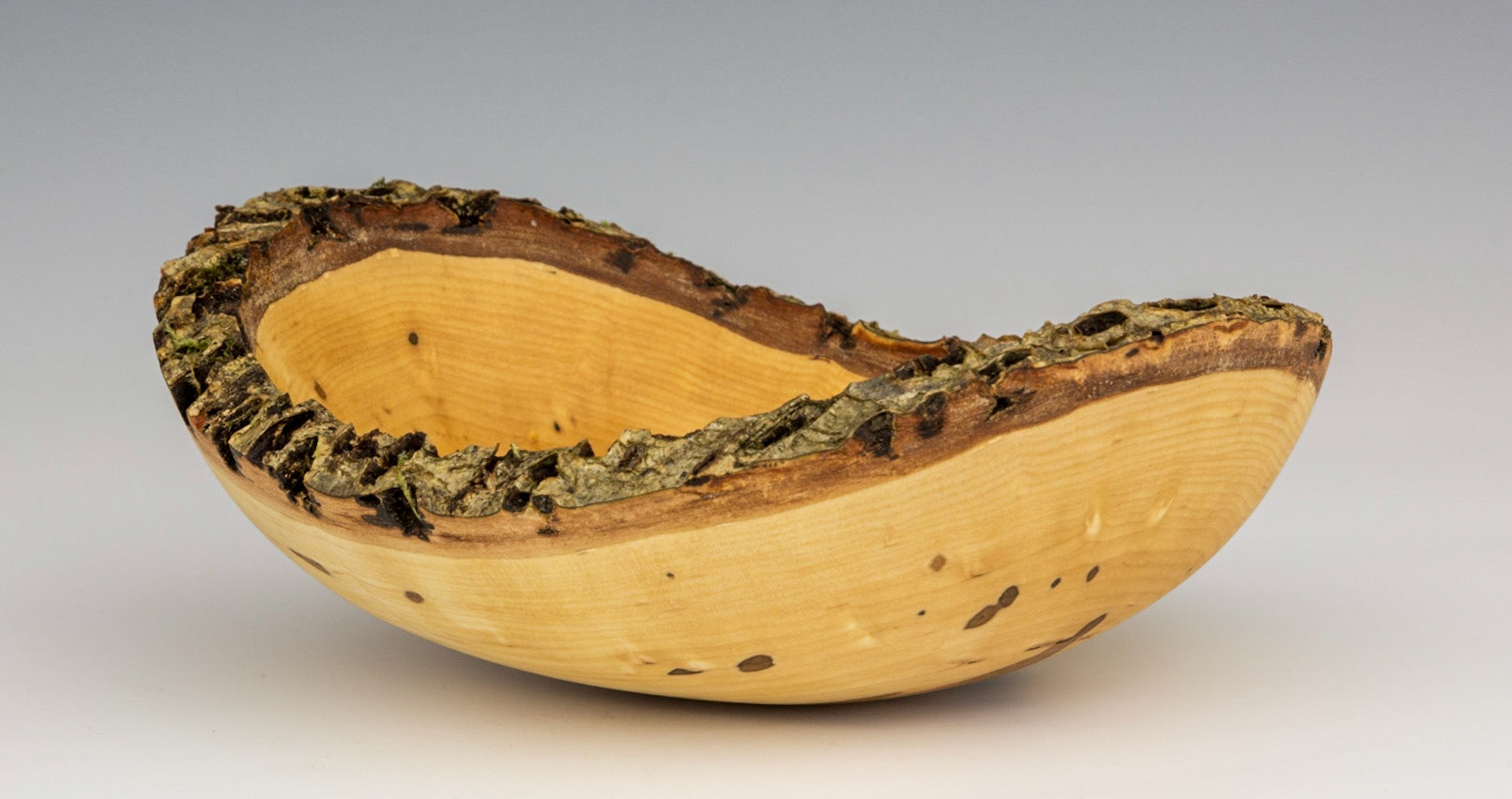 Ash Natural Edge Round Bottom Bowl - Diameter: 7 1/4 inches, Height: 2 1/2 inches (A36)