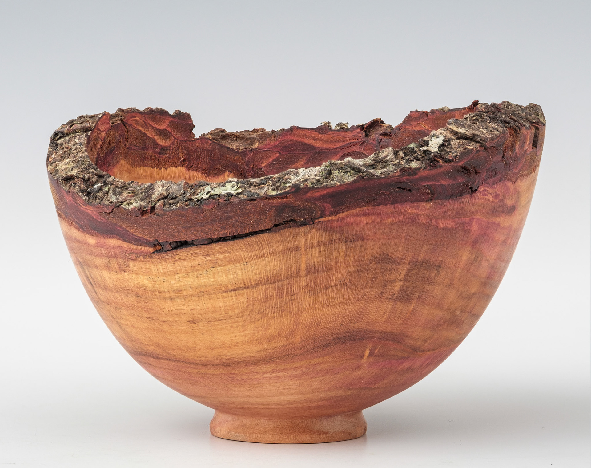 Plum Natural Edge Bowl - Diameter: 4 5/8 inches, Height: 3 inches (E125)