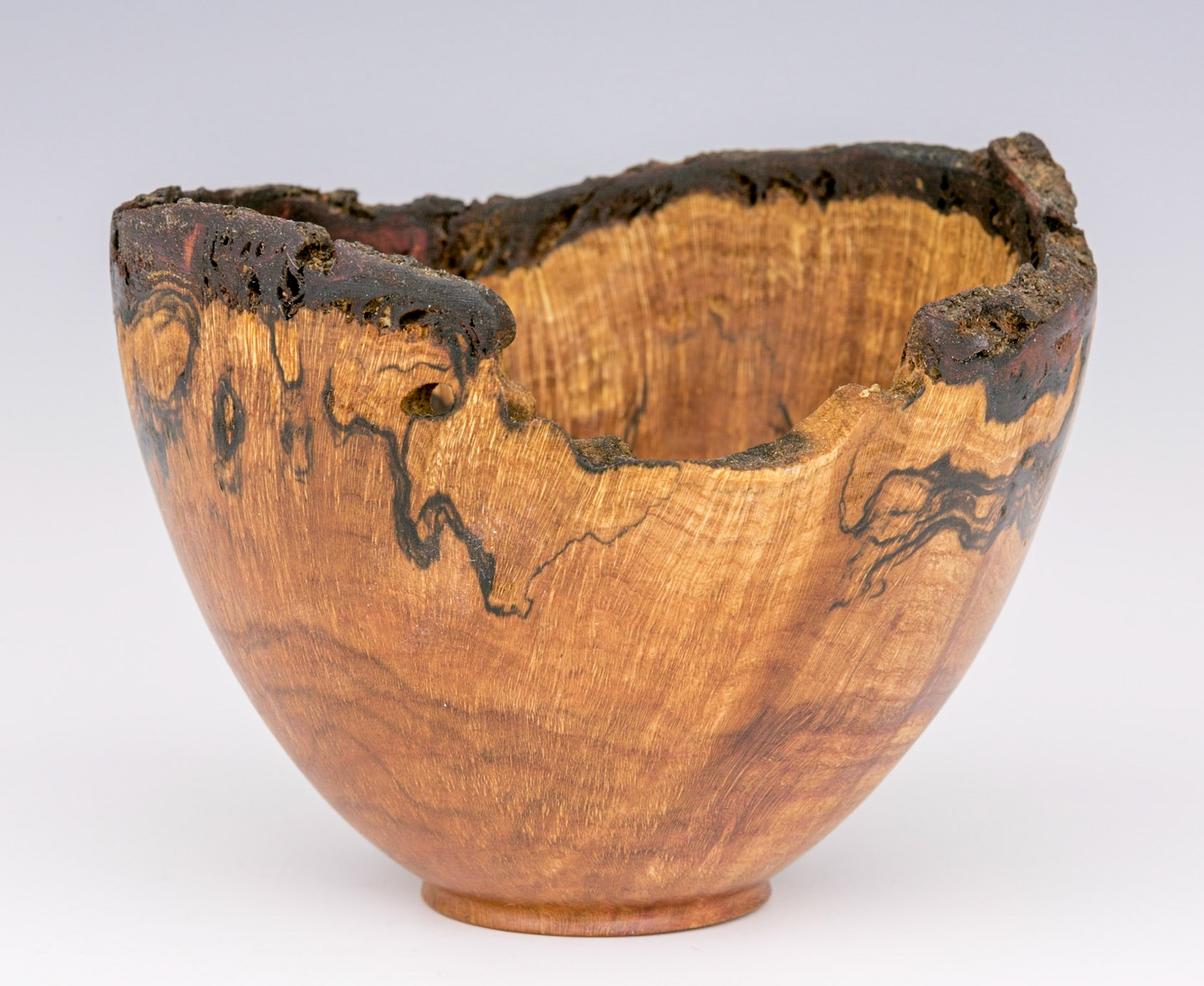 Maple Natural Edge Bowl - Diameter: 4 3/4 inches, Height: 3 3/8 inches  (B3)