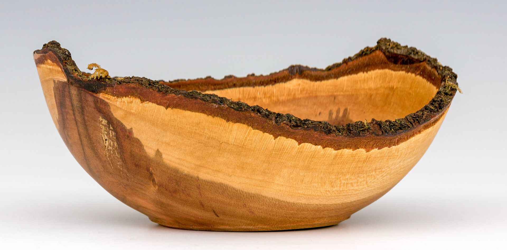 Plum Natural Edge Bowl - Diameter: 5 1/8 inches, Height: 1 7/8 inches (F17)