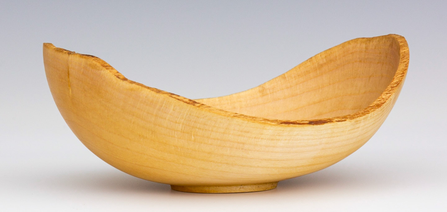 Plum Natural Edge Bowl - Diameter: 6 inches, Height: 2 1/4 inches (F120)