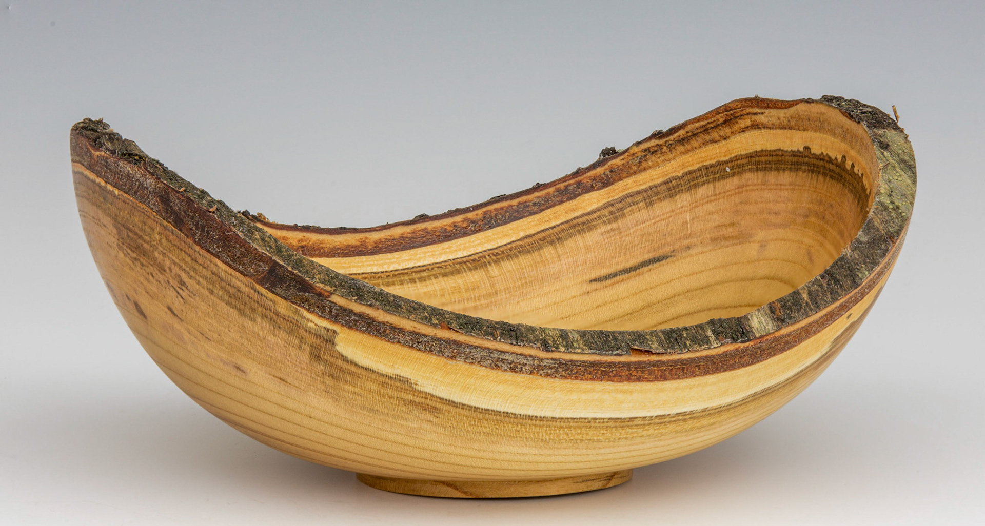 Almond Natural Edge Bowl - Diameter: 6 3/8 inches, Height: 2 3/4 inches (B2)