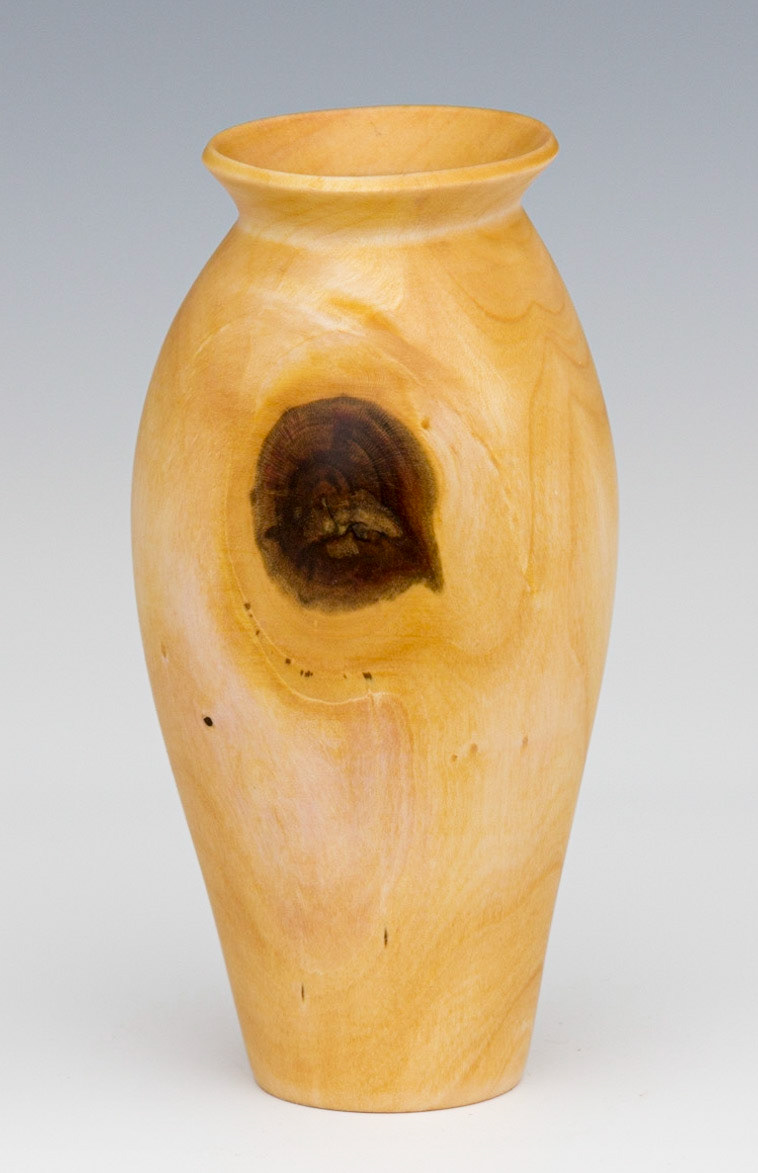 Plum Hollow Form - Diameter: 2 1/4 inches, Height: 4 5/8 inches (F82)