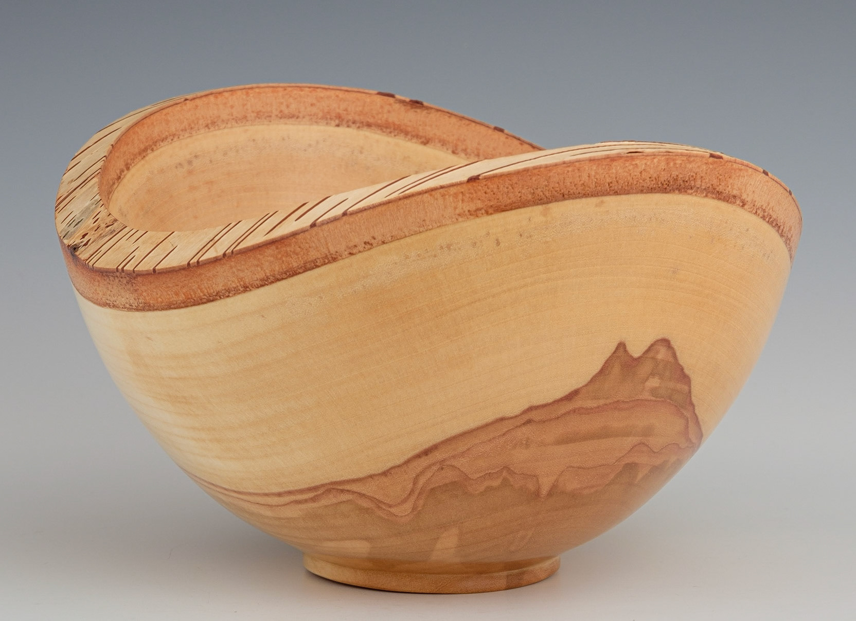 Birch Natural Edge Bowl - Diameter: 8 1/2 inches, Height: 4 3/4 inches (J51)