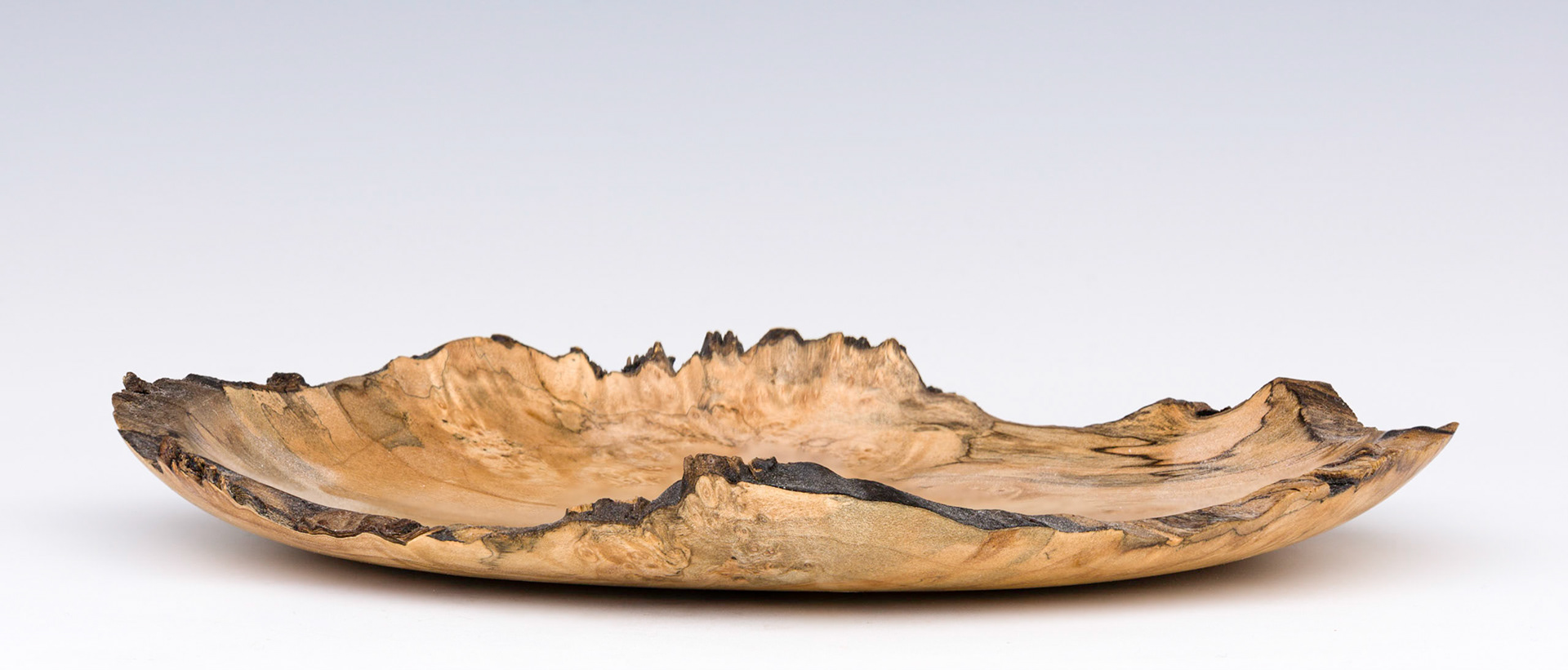 Maple Natural Edge Platter - Diameter: 6 3/4 inches, Height: 5/8 inches (A149)