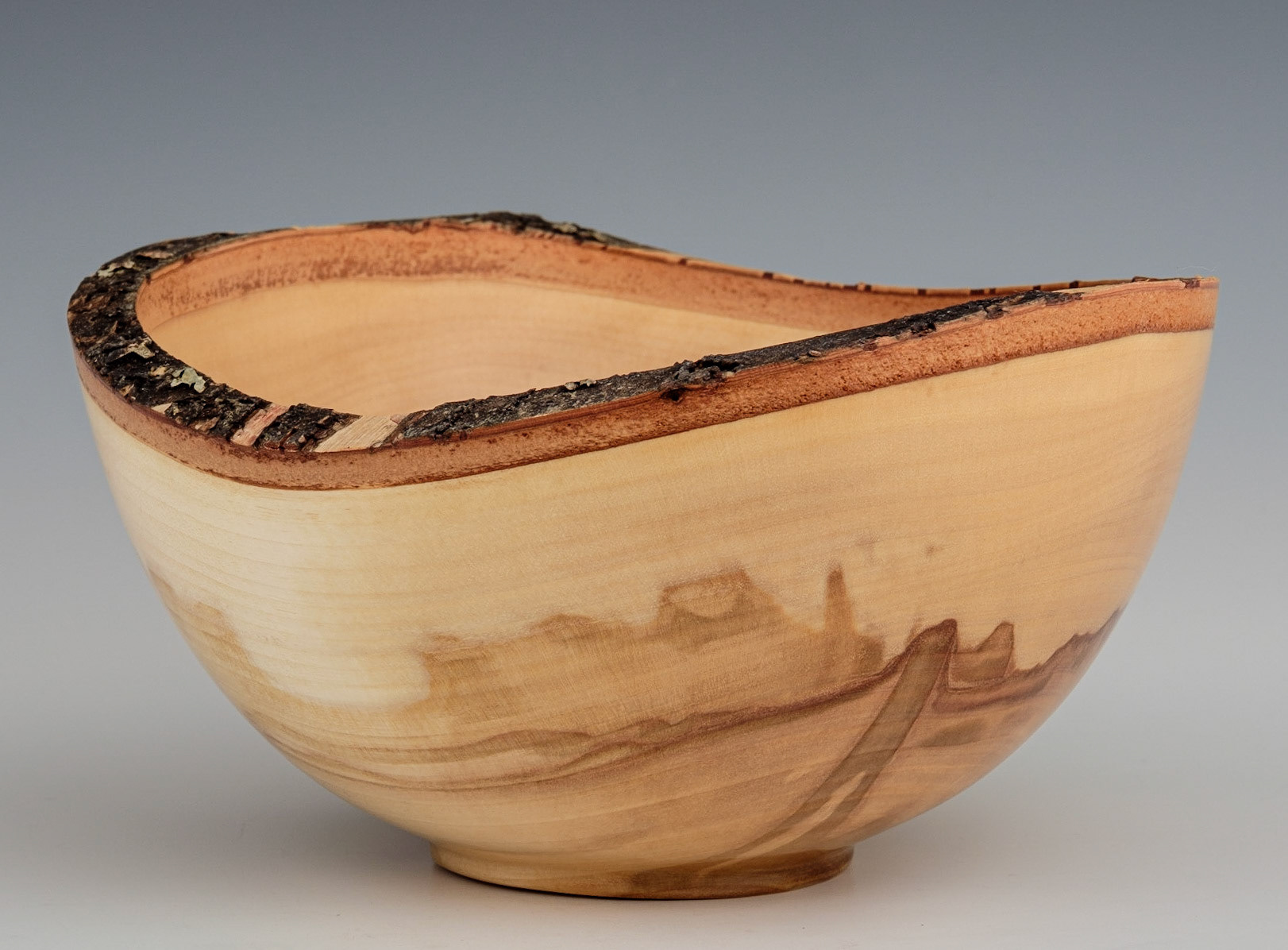 Birch Natural Edge Bowl - Diameter: 8 1/4 inches, Height: 4 3/8 inches (J52)