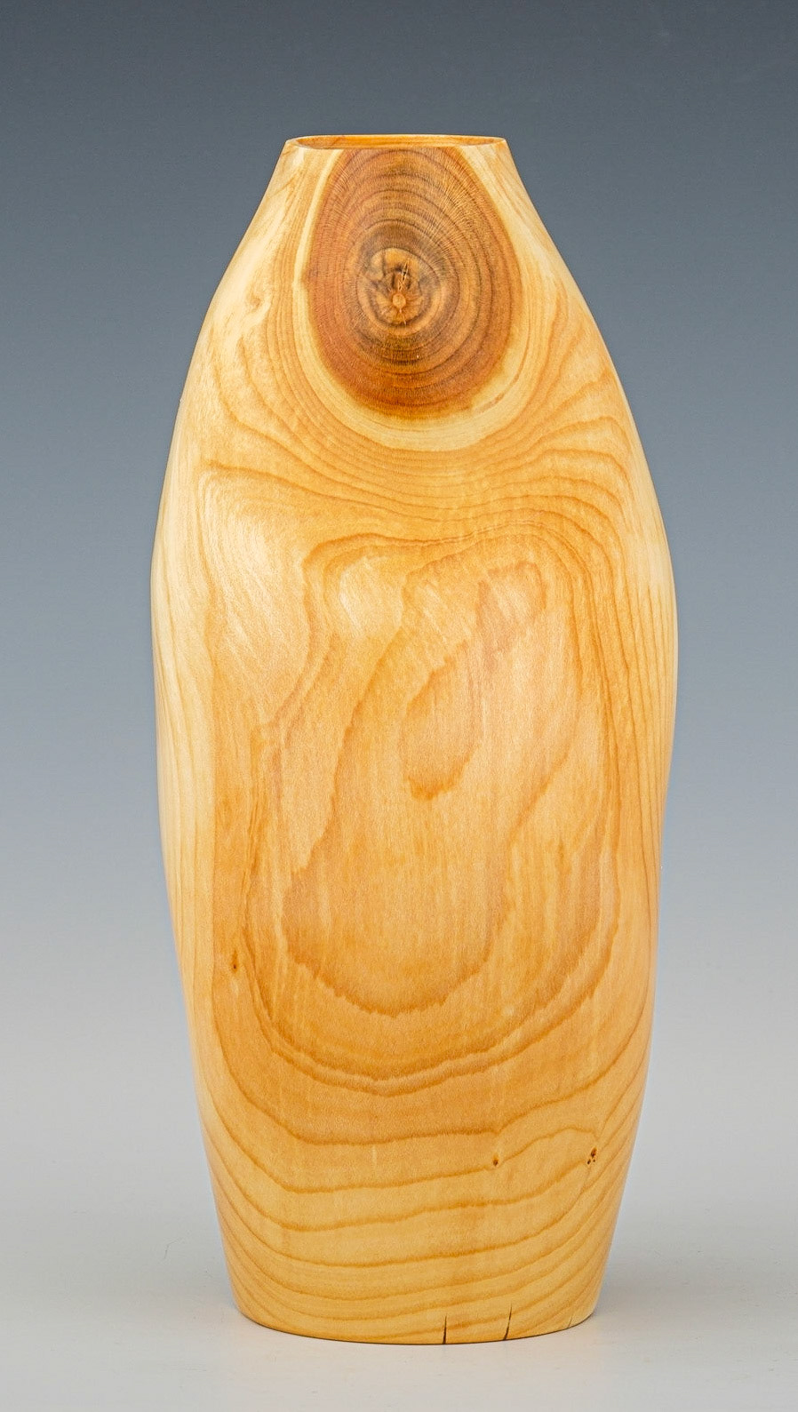 Cherry Hollow Form - Diameter: 4 inches, Height: 8 7/8 inches (J21)