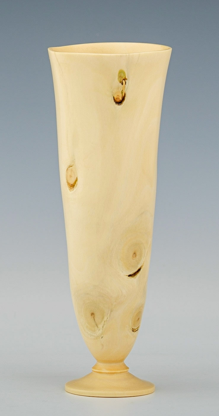 Holly Vessel - Diameter:  2 1/4  inches, Height:  6 1/4 inches (B121)