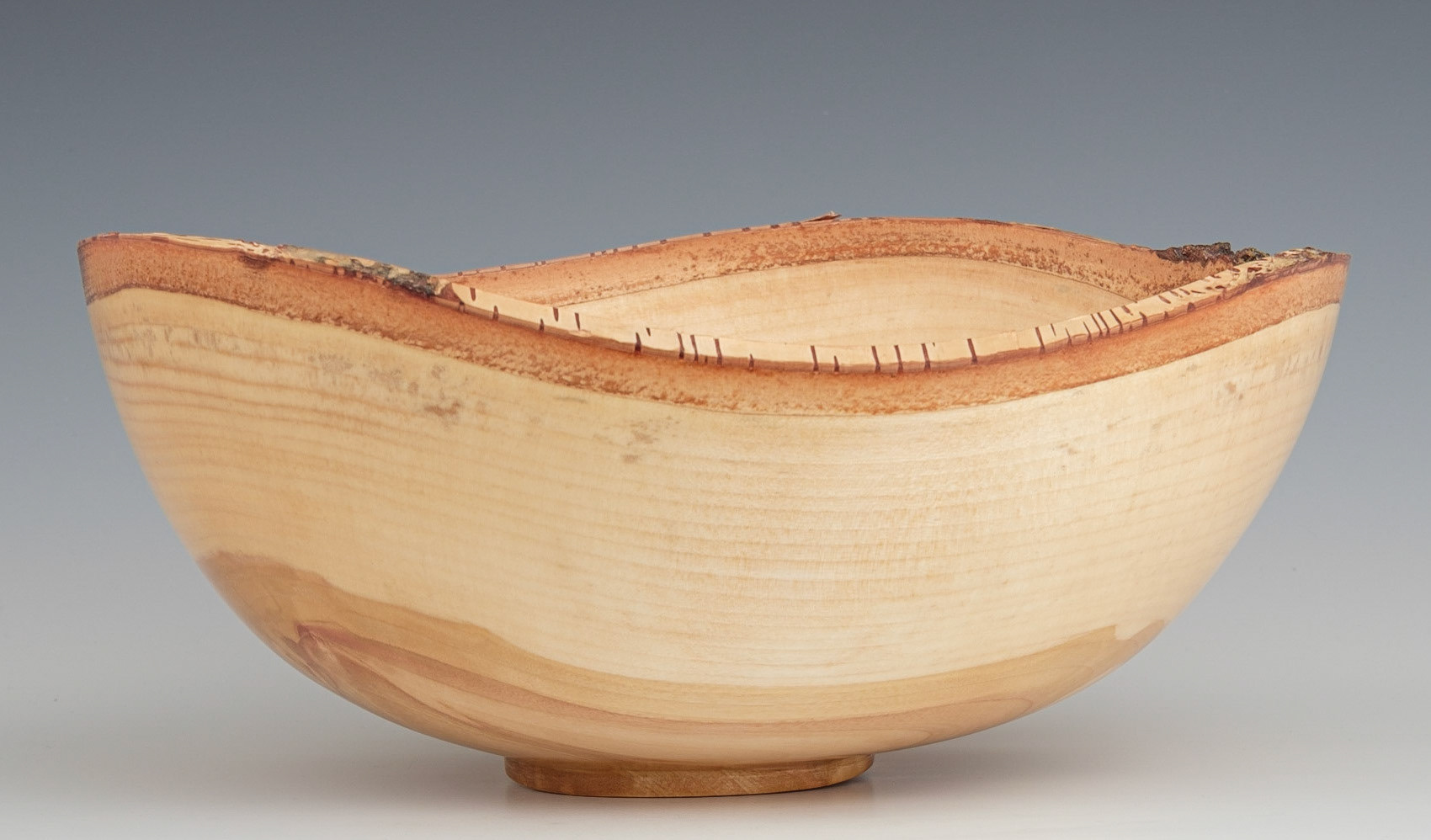 Birch Natural Edge Bowl - Diameter: 11 1/8 inches, Height: 4 3/4 inches (J46)