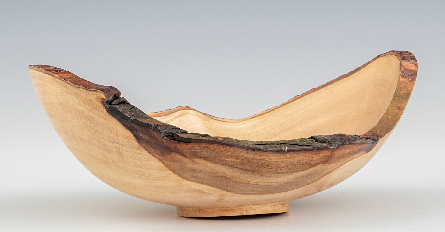 Madrone Natural Edge Bowl - Diameter: 8 5/8 inches, Height: 3 1/4 inches (E92)