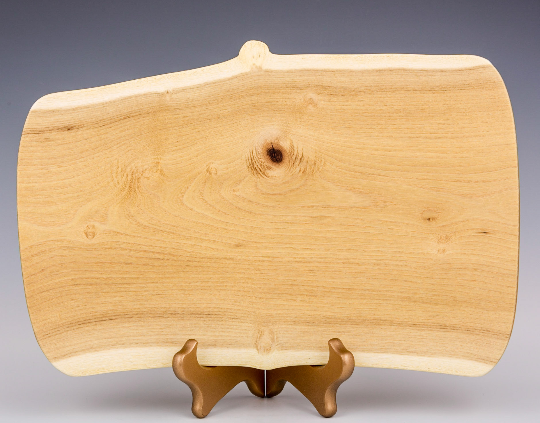 Black Locust Platter - Length: 12 5/8 inches, Width: 8 3/8 inches, Height: 1 1/2 inches (K55)