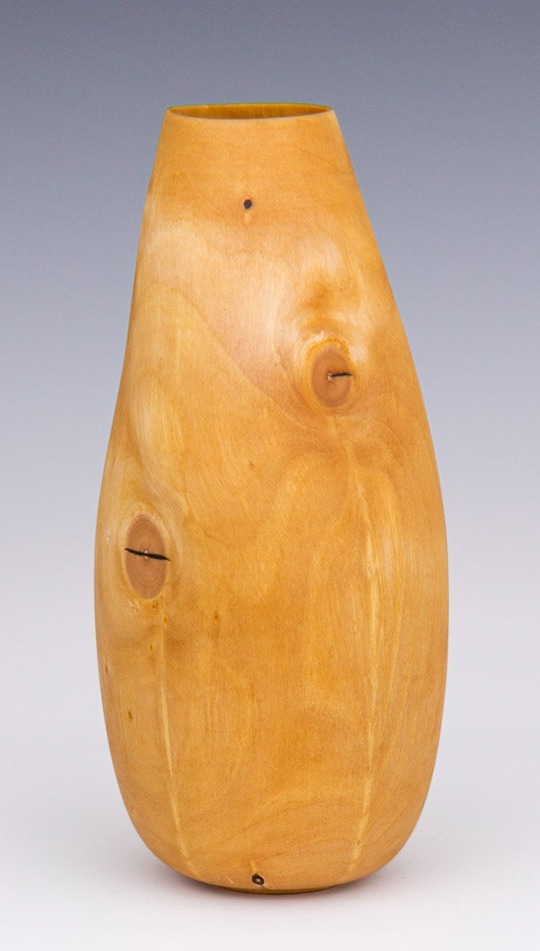 Plum Hollow Form - Diameter: 2 3/4 inches, Height: 6 1/2 inches (F79)